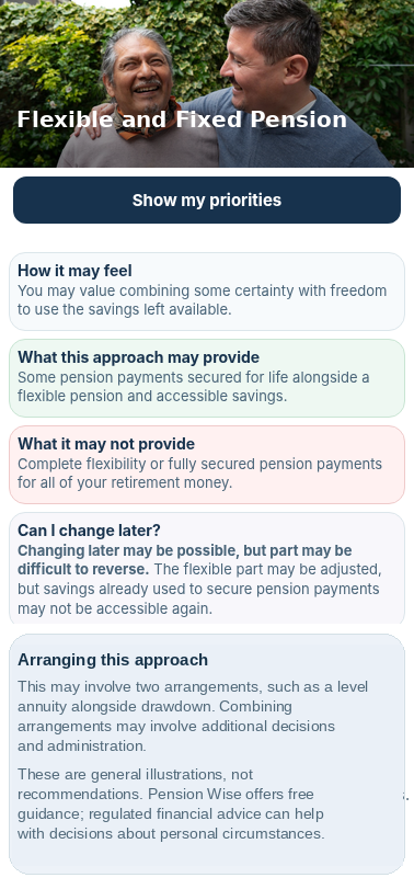 PenFit expanded approach detail showing how it may feel, what it may provide or not provide, and whether it can change later