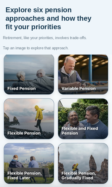 PenFit Member six retirement approach photo tiles